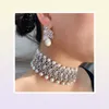 Janekelly klare weiße Perle Dubai Schmuck Indische Braut Hochzeit Halsband Schmucksets für Frauen Punk Hiphop Rock Schmuck T2005075873811