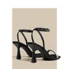 Sandals 2023 Fashion Rhinestones High Heels Gladiator Black Ankle Strap Strappy Women Sexy Stiletto Party Bridal Shoes