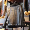 Aussie sheepskin leather and fur in one parkas Lapel with genuine leather belt women thick furs coat