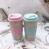 Tazze 500ml Diamond Coffee Mug BPA Free Wheat Water Bottle Car Coffee Cup Office Water Cup Girl Gift Z0420