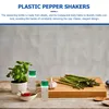 Conjuntos de louça de plástico Spice Salt Pepper Shaker Tempero Jar Churrasco Condimento Garrafas Cruet com tampa de peneira Ferramentas de cozinha