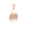 Pendanthalsband FJ Kvinnor Oval Smooth Without Stone 585 Rose Gold Color Chains