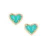 Stud Küpe 2023 Gelişler Modaya Marka Sevimli Şeker Renkleri Reçine Kalp Kadınlar Moda Mücevher Aksesuarları Toptan