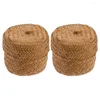 Vases 2Pcs Seagrass Woven Storage Basket Lidded Gift Box Bin Handmade
