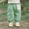 Overalls Amila Baby Pants 2023 Spring 100% Cotton Cute Pockets Loose Overalls Casual Trousers 0-6 Years Toddler Boys Girls Fashion