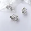 Pendentif Colliers 20pcs 925 Argent Creux Twisted Boule Forme Cage Médaillon Sterling Peut Contenir 11mm Perle Gem Perle Résultats