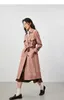 Women's Trench Coats SHUCHAN Casacos De Inverno Feminino High Street Polyester Viscose Adjustable Waist Double Breasted