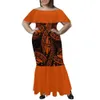 Самое продаваемое женское платье большого размера 8XL из молочного шелка, сексуальное платье с открытыми плечами, Тихоокеанское искусство, платье на одно плечо с рыбьим хвостом, на заказ
