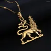 Pendant Necklaces Gold Color African Ethiopian Lion Necklace Trendy Of Judah Ethnic Jewelry Gifts