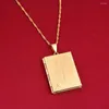 Pendant Necklaces Fashion Unisex Jesus Jewelry 24K Gold Color Cross Locket Necklace