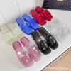 Triple S Designer Womans Half Slippers Mules Slipper Women Sandaler Loafers Läder Sandal Half Drag Shoes For Men Woman Slides Ggity AA3P