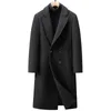 Mélanges de laine pour hommes arrivée vestes d'hiver mode style long manteau de laine trench-coat décontracté hommes robe veste hommes taille M4XL 231120