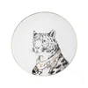 Тарелка высокого класса 8 -дюймовая серия королевских животных керамический ужин керамический ужин / настенная чашка кофейного молока