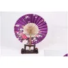 Party Favor Japanese Style Windmill Bamboo Silk Round Fan Hand Flower Hold Fans Hanging Decorative Holiday Shower Drop Deliv Dhntz