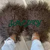 Slippers New Fluffy Long Hair Slippers Pink Sheep Fur Slippers Winter Women Plush Flat Shoes Outdoor Indoor Slippers Mongolian Fur Slides T231121