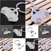 Keychains Lanyards Metal Key Ring Vintage Car Shaped Vehicle Keychain Keyring KeyFob Pendant Decoration Creative Gift Drop Deliver DH2ZM