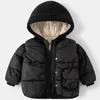 Manteau en duvet pour enfants, veste chaude en coton à larges épaules, pour garçons et filles