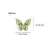 Brooches CINDY XIANG Green Color Cute Small Butterfly Collar Pin For Women And Men Summer Style Wedding Jewelry Copper Material