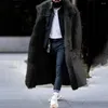 Vestes pour hommes élégant quotidien vacances hommes veste décontracté polaire imitation cuir vêtements d'extérieur légèrement extensible couleur unie