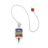 Подвесные ожерелья натуральный камень маятник wicca gating reiki -geals of Life драгоценности 7 украшения 7 чакры маятники мужчины женские подарки