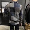 Mensjackor Autumn och Winter Fashion Casual Lapel Hoodless Jacket Male Slim Plaid Woolen Coat 231120