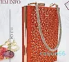 Robe QSGFC Costume Africain Orange Strass Décoration Italien Creux Design Exquis Talons Hauts Sac Ensemble