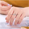 Band Rings Adjustable Ring For Women Stainless Steel Cat Snake Cross Dog Paw Lightning Angel Wing Couple Trendy Jewelry Drop Dhgarden Otifl