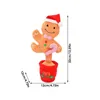 Pluche poppen Kerstdansen Knuffels Oplichtende elektrische muziekpop Grappige interactieve knuffeldecor Kerstboom Eland Gingerbread Man 231121
