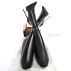 Ftshist Damen-Strumpfhose aus mattem Kunstleder mit hoher Taille, sexy transparente schwarze Wetlook-Hose mit elastischem Fuß, Fetisch-Klebe-Dessous-Party