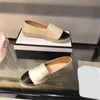 Luxusschuhe für Damen, Designer-Loafer, Espadrilles, Sommer-Slide-Designer, Damen, flach, Strand, halbe Hausschuhe, Mode, Damen, Fisherman-Leinwandschuh mit Box