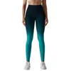 Pantalons pour femmes sans couture tricot bonbons dégradé serré hauteur taille ascenseur hanche yoga exercice fitness pour les femmes