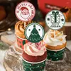 Feestartikelen Vrolijke Kerstboom Cake Toppers Sneeuwpop Kerstman Cupcake Topper Cup Voor Kerstmis Jaar Decoratie Gereedschappen Noel