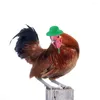 Dog Apparel Hat Chicken Hats Mini Pet Miniature Hen Accessories Funny Rooster Cowboy Tiny Poultry Bird Hard Gentleman Guinea Hens Chickens