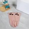 Women Autumn Winter Gloves Womens Men Warm Antifreeze Brand Designer Cute Bow Knot Cotton Mittens Five Finger Sheepskin Glove SDLX