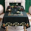 Tableau de nappe moderne en tissu couverture de café Luxury Prime Dining Decoration Retro Pagegranate Blossom Imprimé