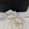 Lüks Kalp Aşk Küpeleri Kadın İnci Kilit Sarkık Küpe Tasarımı 18K Altın Kaplama Çember Küpe için Mücevher 2023 Lüks Yeni Düğün Partisi Takı Toptan