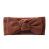 Accessoires pour cheveux Couleur unie pour enfants Tricoté Rayé Bandeau Mode À La Main Bowknot Bandeau Élastique Infantile Chapeaux Vêtements