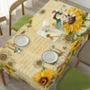 Table Cloth Sunflower Tablecloth For Square Dining Room Farmhouse Tablecloths 54 X Inch Kitchen Parties Outdoor Picnic