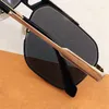 Mens Sunglasses Designer High quality UV400 resistant Sunglasses Rectangular Metal Mirror Large Frame with Letter Legs with protect case Z1898E