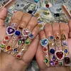 Nail Art Decorations 1Box Nail Art Rhinestones Decorations Set Crystal Nails Jewelry Rhinestone Luxery Gem Nail Parts For Manicure Art Diamond 120Pcs 231121