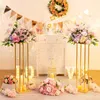 Decorazione per feste 5 pezzi Vaso per fiori Supporto per colonna in metallo Supporto per centrotavola per matrimonio in piombo per eventi