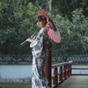 Ropa étnica Estilo japonés Kimono tradicional para mujer Creative Poker Prints Vestido largo Formal Yukata Cosplay Disfraz Pography Wear