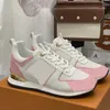 Luxuy Designer Casual Shoes Role Away Shoe Outdoor Mans Women Sneakers Pink Blue Brownleather Lattice Mesh Tryckt denim Premium