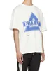 Heren t-shirts American Fashion Rhude Triangle Letter Slogan Druk los losse casual en damesronde nek korte mouw T-shirt