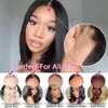 Perruques synthétiques Sun-Ray T Part Lace Front Wig 13*4 Lace Front perruques de cheveux humains pour les femmes fermeture perruques 180 densité courte droite Bob perruques 231121