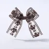 Hair Accessories 2pcs/set Elegant Lace Embroidery Bow Clip Solid Pin Retro Headband With Clips Girls Kid Princess Gift