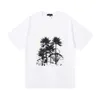 Fashion designer Purple Brand Palm tree. Coconut palm print. High quality 100% cotton casual all-in-one short sleeve T-shirt men's and women's S-XL