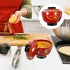 Geschirr-Sets, japanischer Behälter, asiatische Suppenschüssel, Deckel, Multifunktions-Reisschüsseln, Behälter, Deckel, multifunktional