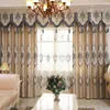 Rideau gris épais ombrage Jacquard broderie tissu Style européen cordage rideaux pour salon salle à manger chambre