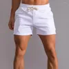 Shorts masculinos Summer Men's Casual Casual Elastic Sports Three Point Simples Beach calça de praia